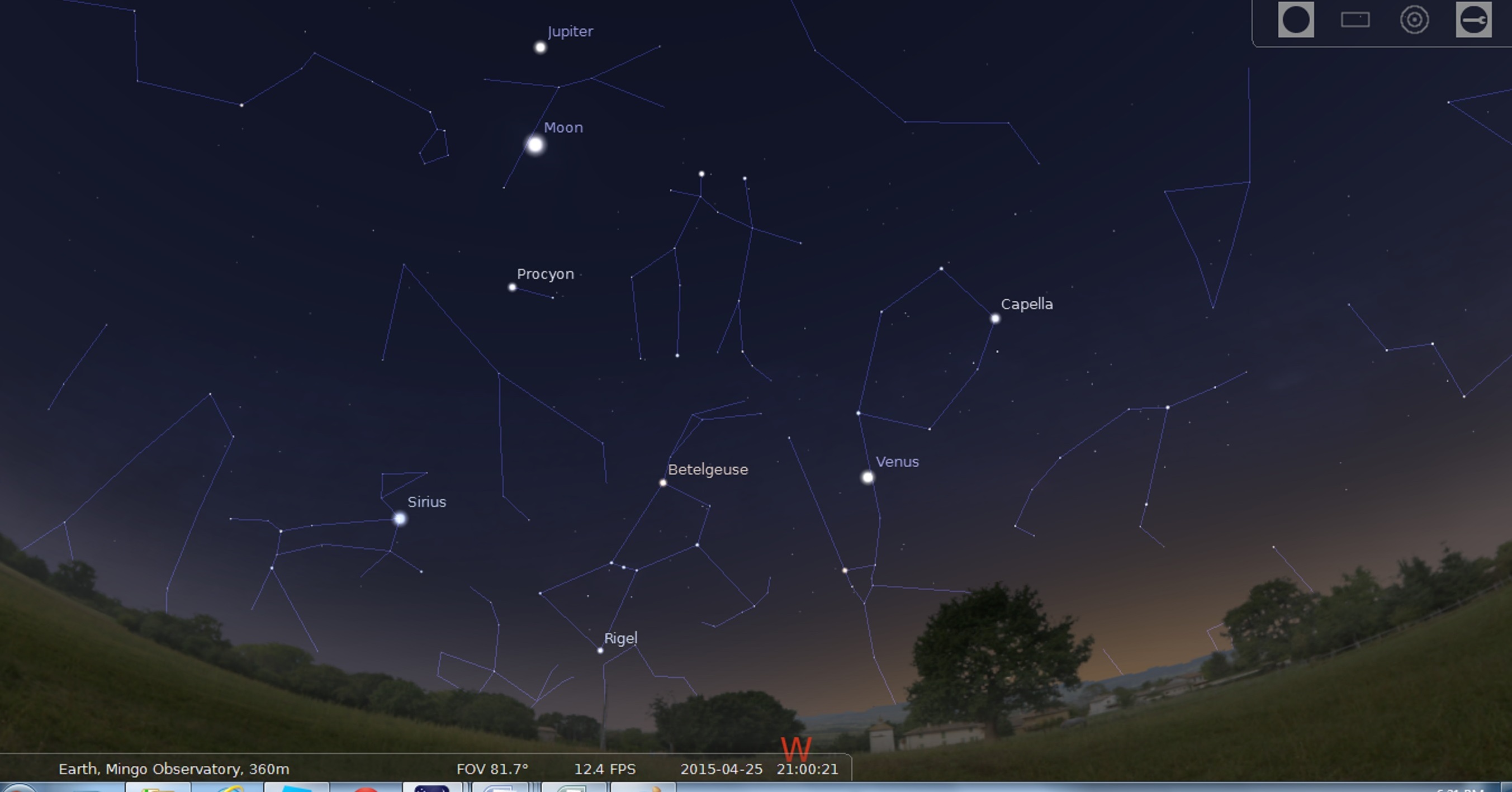 See Jupiter near to the Moon in Cancer, with bright stars and planet Venus all in view.