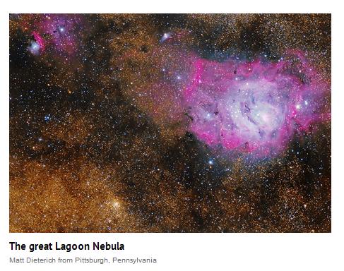 Matt Dieterich's Great Lagoon Nebula Astronomy Magazine POD, August 3, 2016 http://www.mdieterichphoto.com/